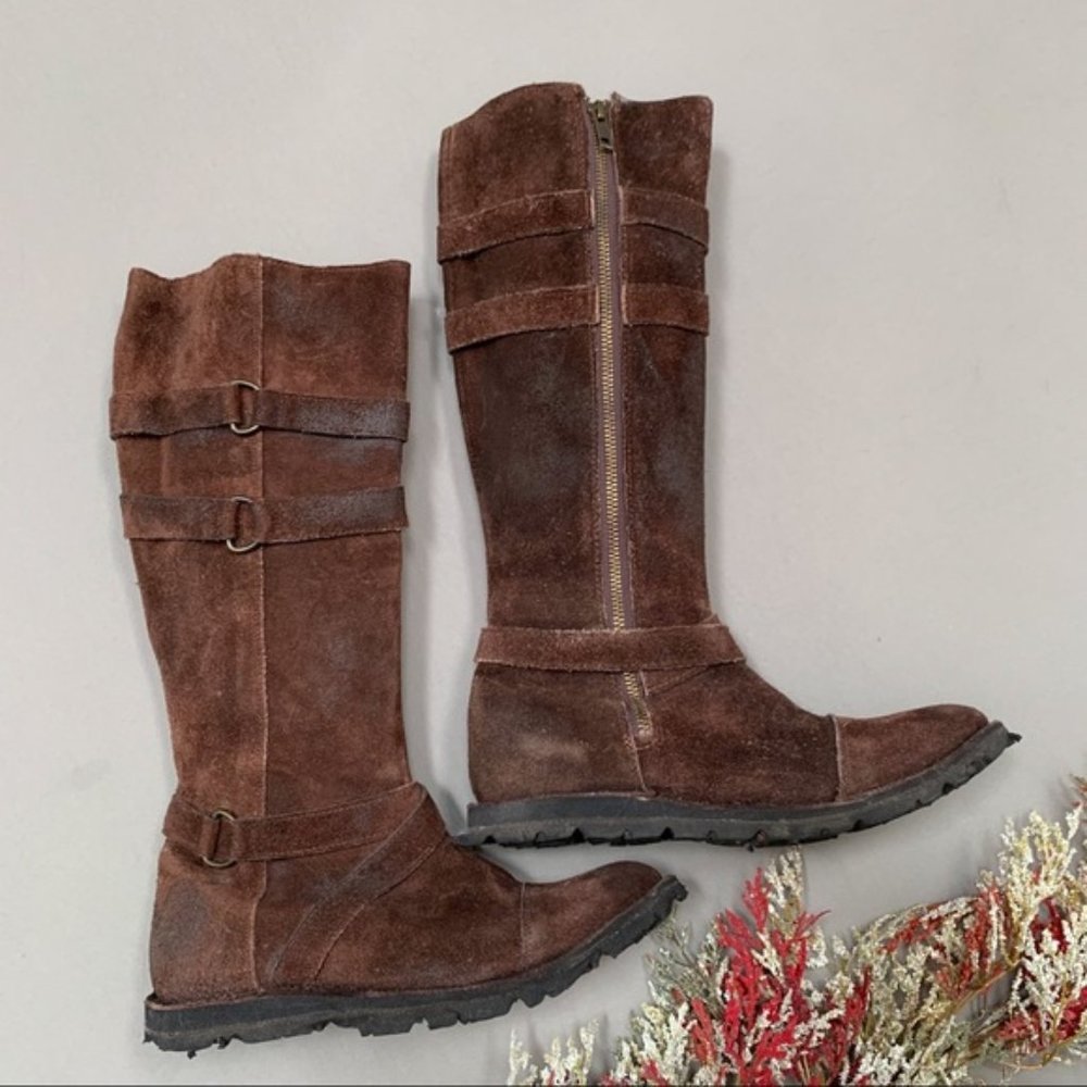 BED STU Four Corners brown leather zippered boots, women’s 7.
